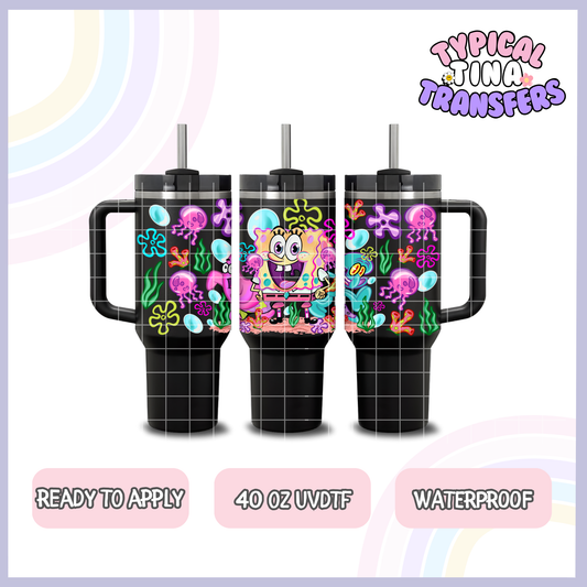 Neon Bob | 40oz UVDTF Wrap | POD