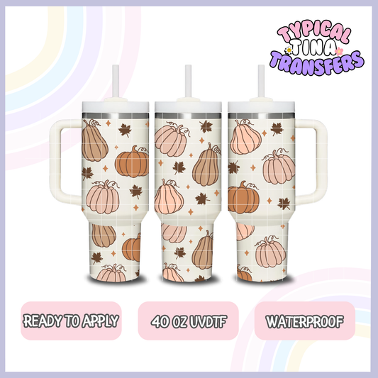 Neutral pumpkins | 40oz UVDTF Wrap | POD