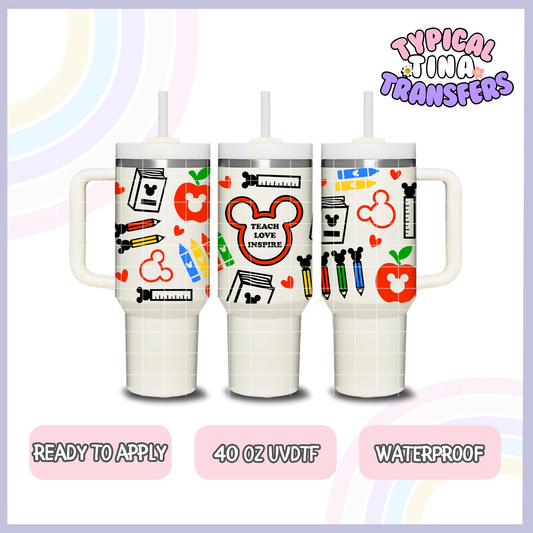 M&M Teacher | 40oz UVDTF Wrap | POD