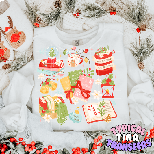 Christmas Books | DTF Transfer | POD