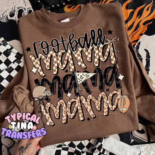 Football Mama Tan/brown | DTF Transfer | POD