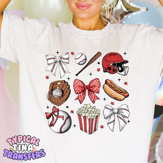 Retro Baseball Elements | DTF Screen Print | POD