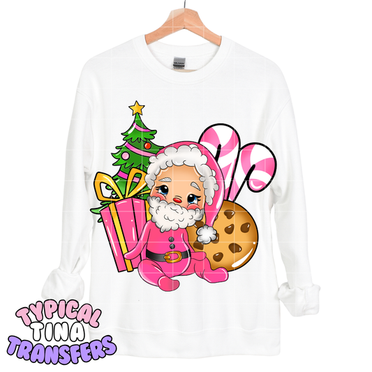 Cute Santa with Christmas accents | DTF Transfers | POD