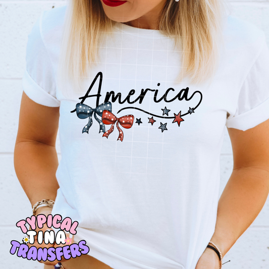 America Bows | DTF Screen Print | POD