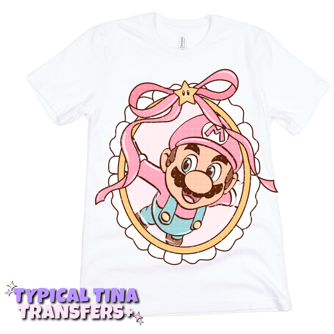 Super M in ribbon frame | DTF Transfers | POD