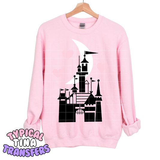 Castle Moon and Hearts | DTF Transfers | POD