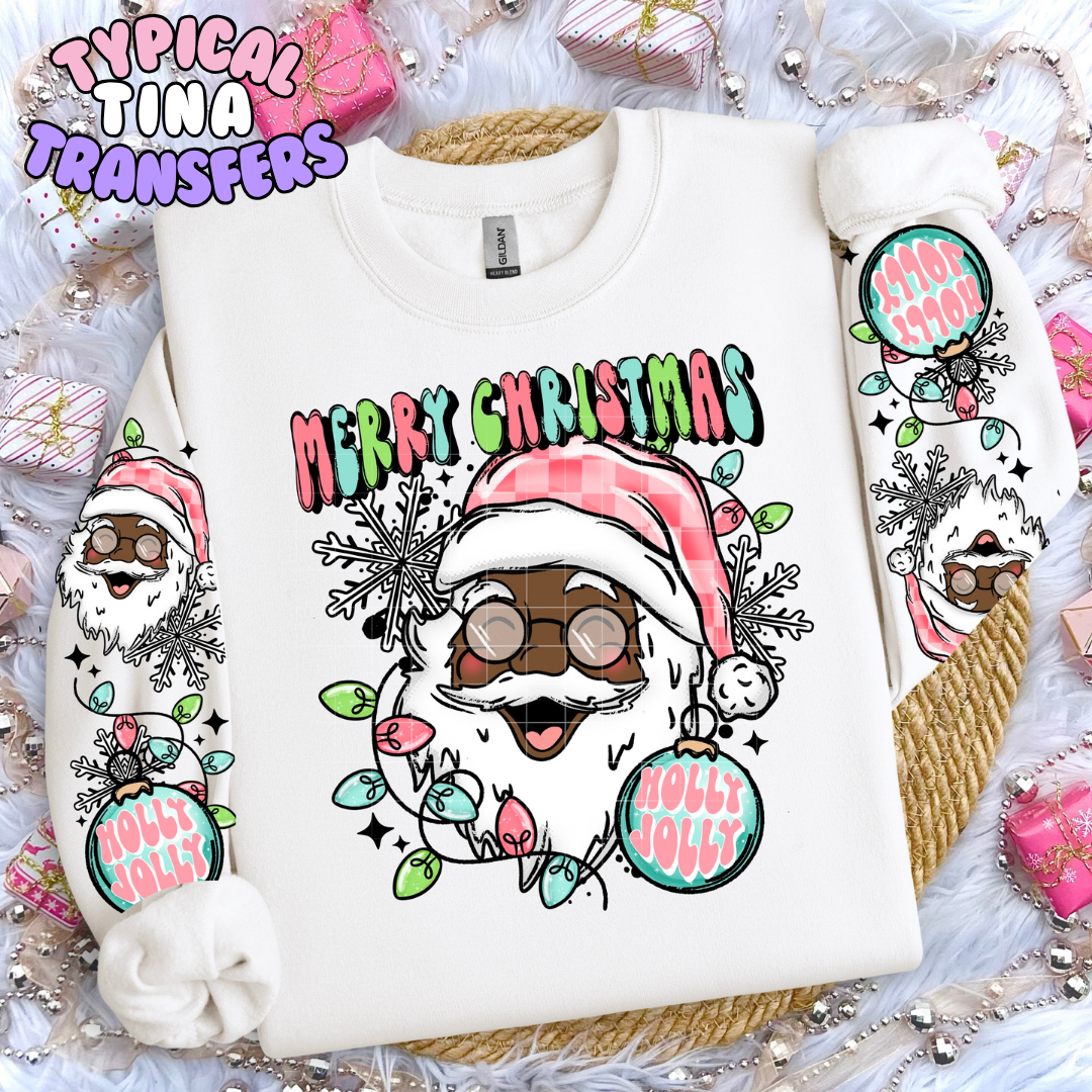 Merry Chirstmas Happy Santa | DTF Transfer | POD