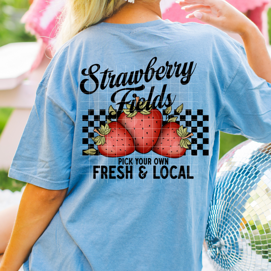 Strawberry Fields | DTF Screen Print | POD