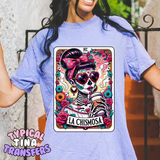 La Chismosa Bun Tarot Card | DTF Screen Print | POD