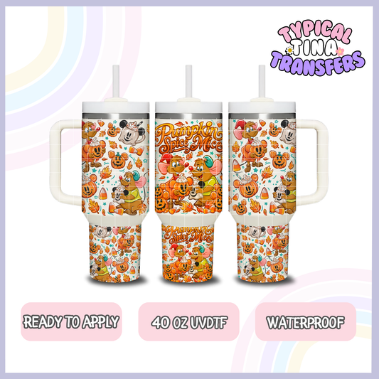 Pumpkin Spice Mice | 40oz UVDTF Wrap | POD