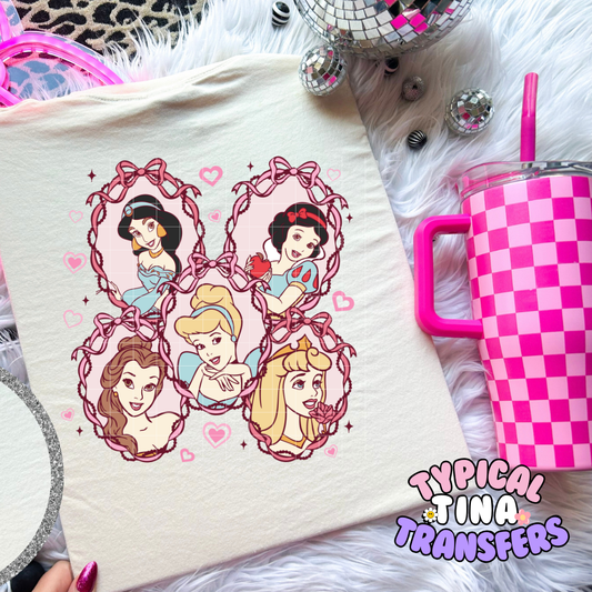 Valentine Princesses | DTF Screen Print | POD