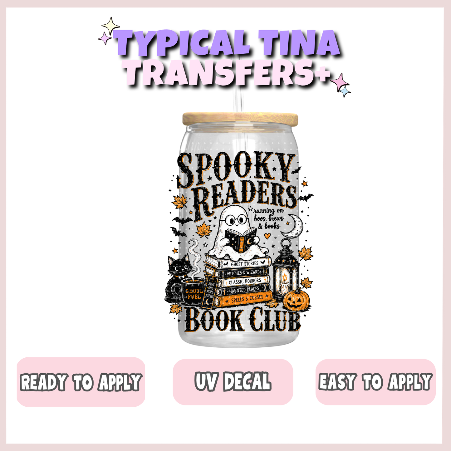 Spooky readers book club | UV decals | POD