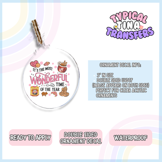 Wonderful time of the year | 3" Ornament Decal