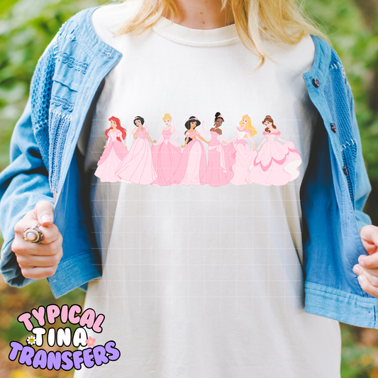 Princesses in Pink | DTF Screen Print | POD