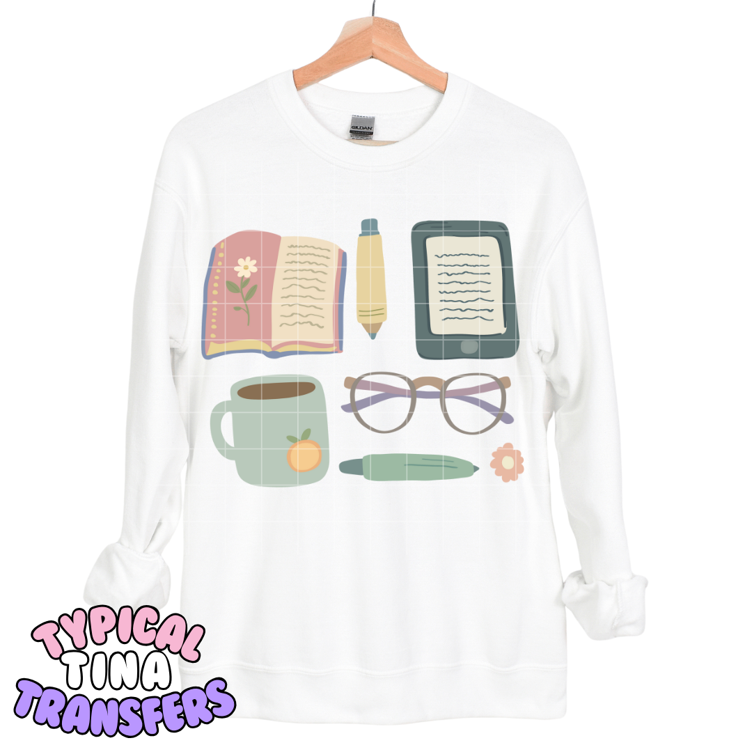 Cozy reading essentials | DTF Transfers | POD