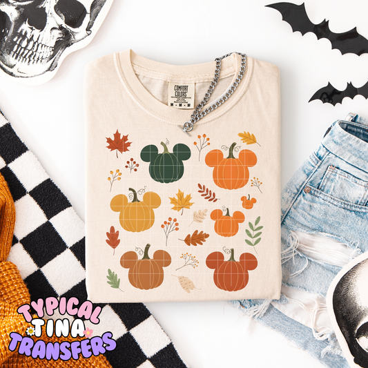 Fall Mouse Pumpkin Scatter | DTF Transfer | POD