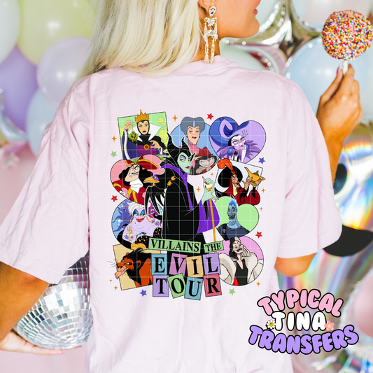 Villains Tour | DTF Screen Print | POD