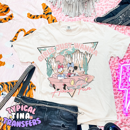 Girls just wana have fun Min and Daisy | DTF Transfer | POD