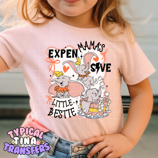Mamas Expensive Little Bestie | DTF Screen Print | POD