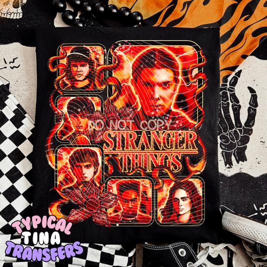 ST - 6 Friends Fire background | DTF Transfers | POD