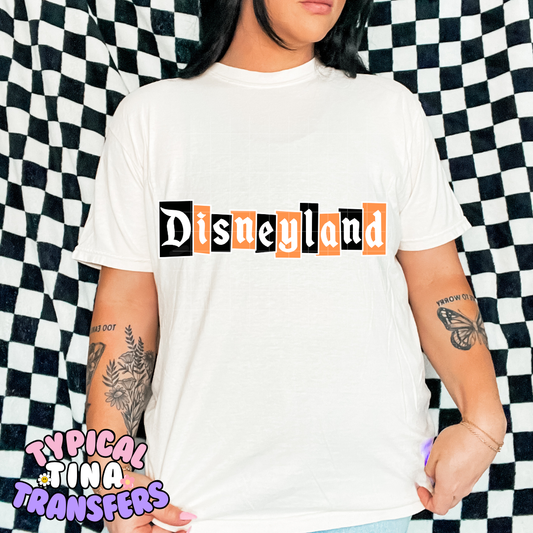 Black and Orange Diz land Banner | DTF Transfer | POD