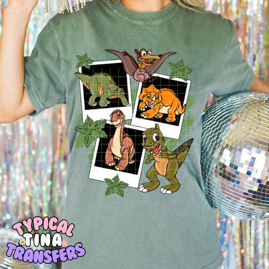 Polariod dinos | DTF Screen Print | POD
