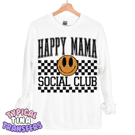 Happy Mama Social Club | DTF Screen Print | POD