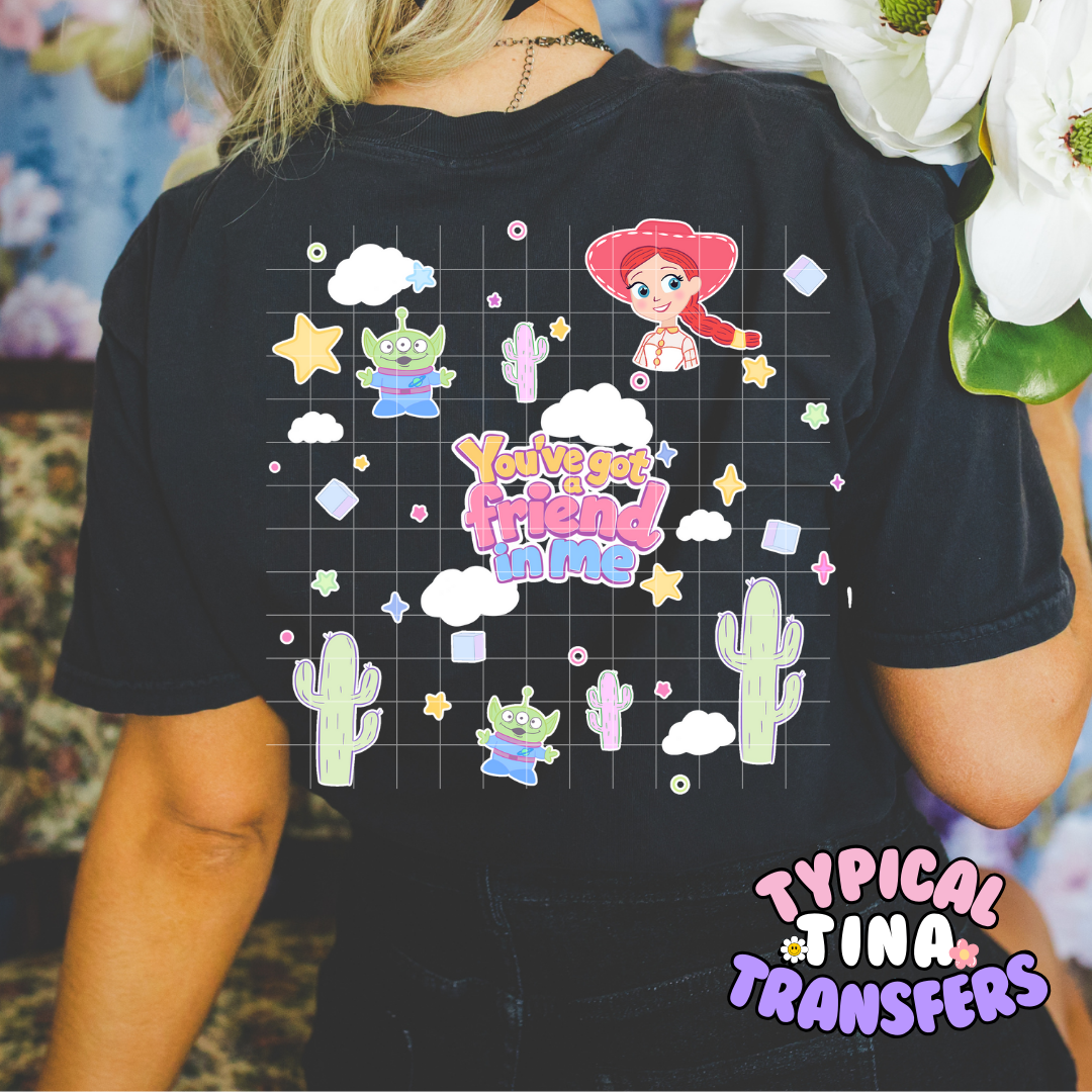 pastel Jessie Friend in Me scatter | DTF Screen Print | POD