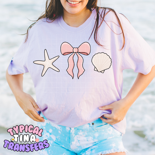Coquette Summer shells | DTF Transfer | POD