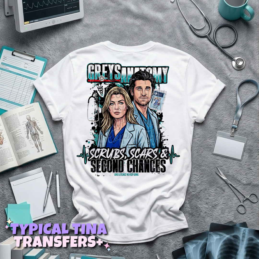 Scrubs, scars Hospital | DTF Transfers | POD