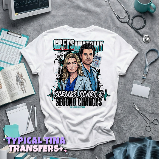 Scrubs, scars Hospital | DTF Transfers | POD
