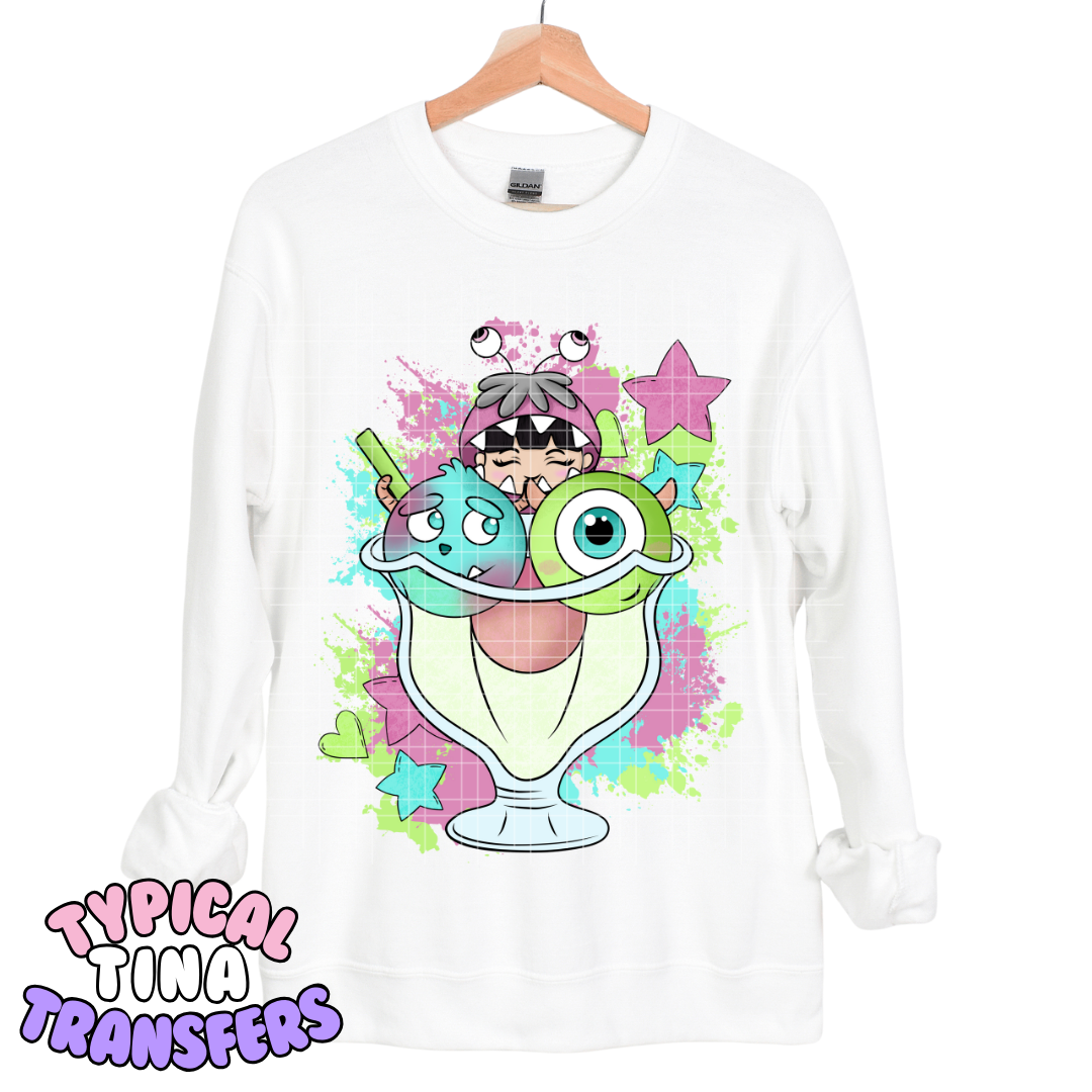 Monster Ice Cream Sunday | DTF Transfers | POD