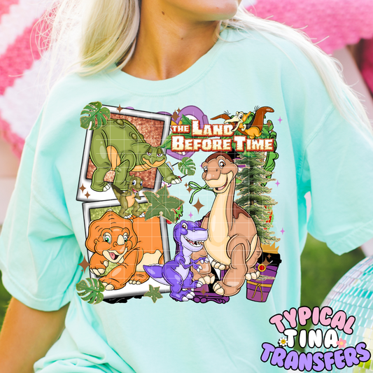 Polaroid Land dino | DTF Screen Print | 11" Adult