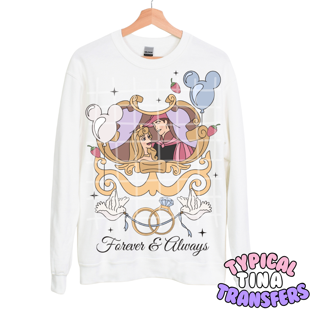 Forever & Always Princesses and Princes | DTF Transfers | POD - choose design