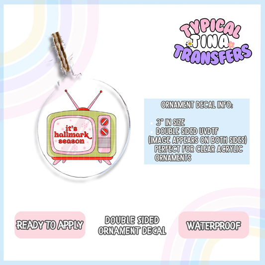 Hallmark season | 3" Ornament Decal | POD