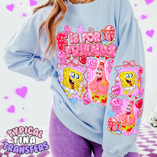 F is for friends | DTF Transfers | POD