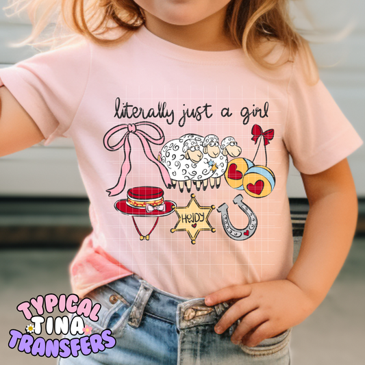 Just A Girl Toys | DTF Screen Print | POD