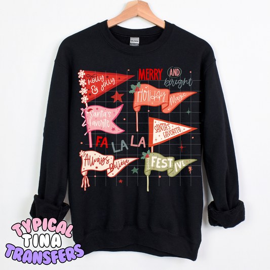 Christmas Flags | DTF Transfer | POD