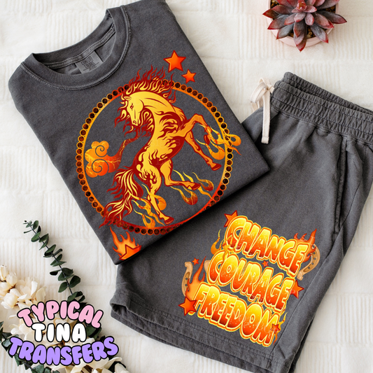 Change courage freedom | DTF Transfers | POD