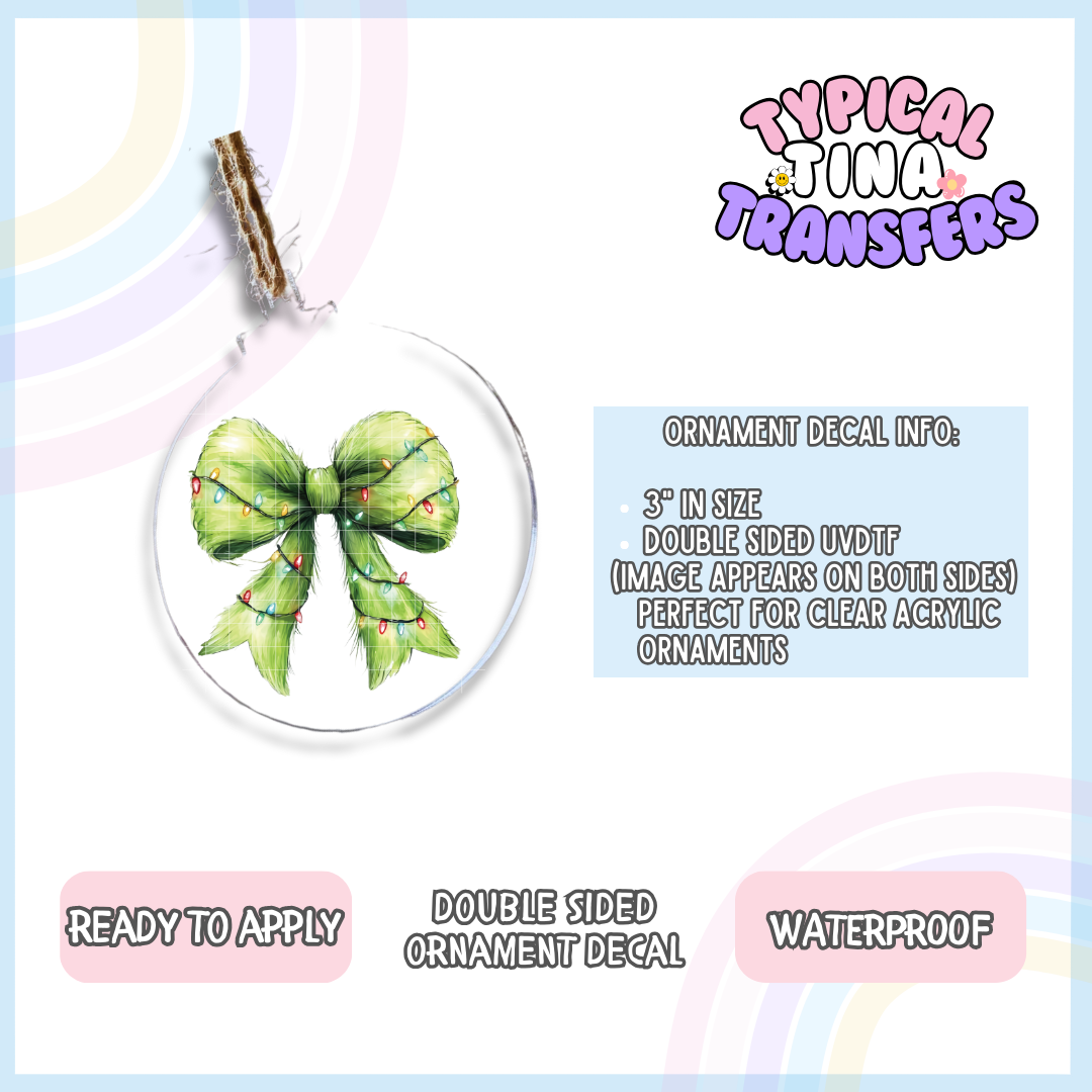 Gr!nchy Bow | 3" Ornament Decal