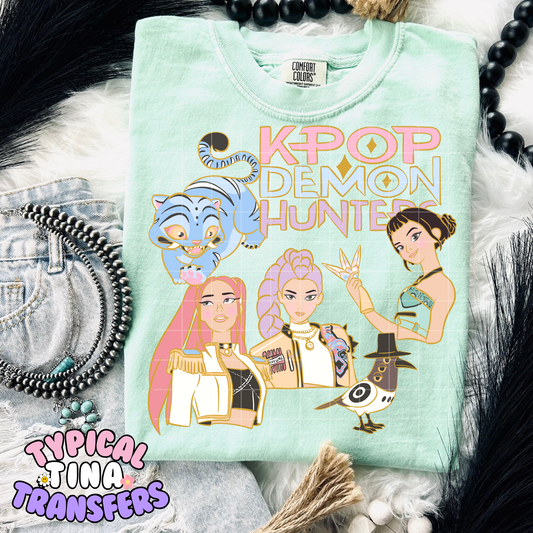Kpop DH Group (soft colors) | DTF Transfer | 11" Adult