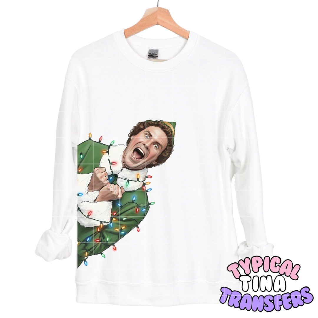 Happy Elf on the side | DTF Screen Print | POD