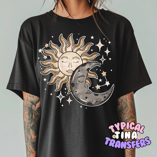 Sun and Moon | DTF Screen Print | POD