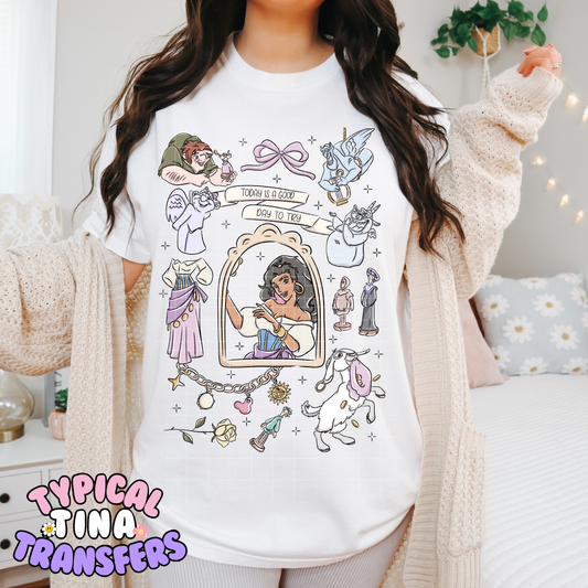 Esmeralda Doodle Mural | DTF Transfer | POD