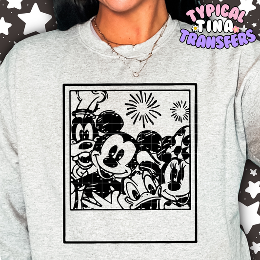 Polaroid Mick and Friends | DTF Transfer | POD