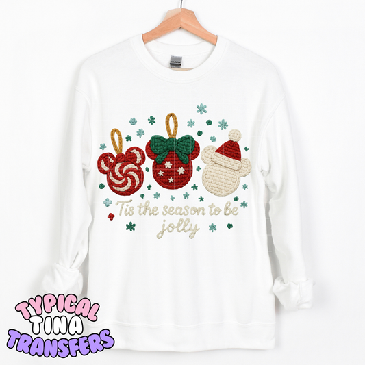 Yarn - Tis the Season to be Jolly Magical Ornaments | DTF Transfer | POD