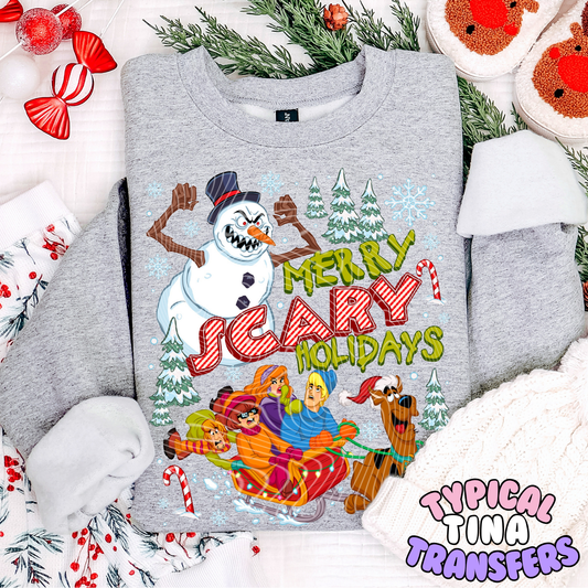 Merry Scary Holidays |  DTF Transfer | POD