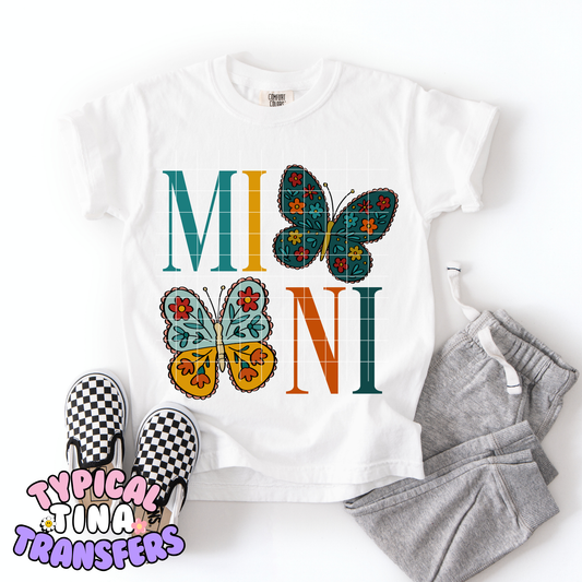 Mini butterflies retro | DTF Transfer | POD