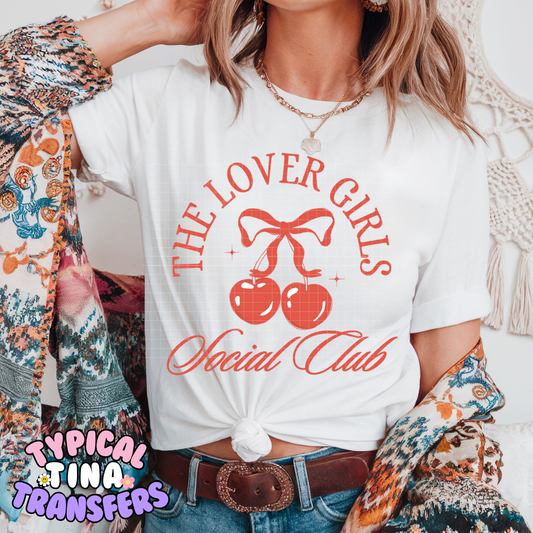 Lover's Club Red | Adult 11" DTF Screen Print | POD