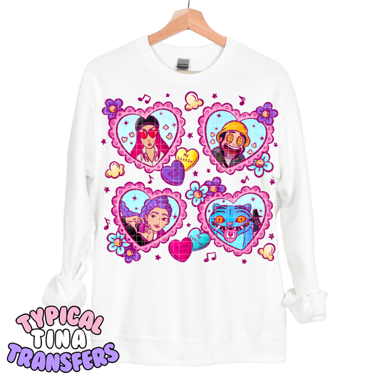 KPDH - Doolie Style hearts | DTF Transfers | POD